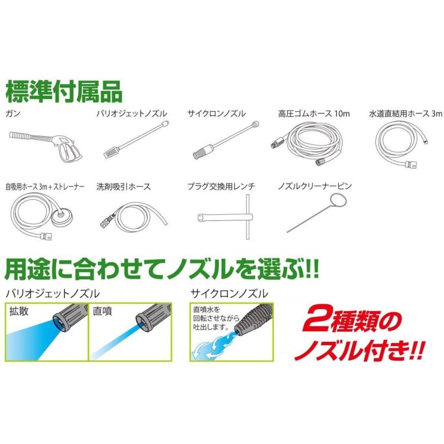 【在庫有・即納】  蔵王産業 ZAOH エンジン洗浄機 ヴィットリオ 洗車 農機具洗車 洗浄 トラクター洗車  Vittorio 10m高圧ゴムホース標準付属 ZE-1006-10｜daiyu8｜03