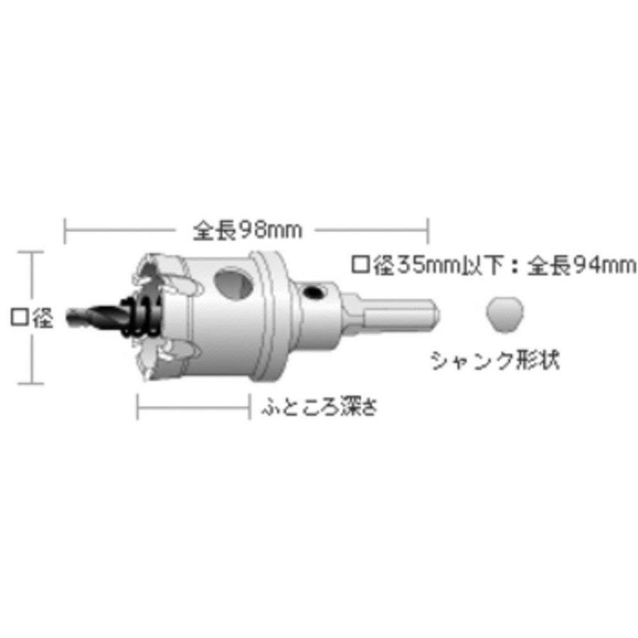 ユニカ(unika) 超硬ホールソーメタコアトリプルMCTRタイプ MCTR-27｜daiyu8｜02