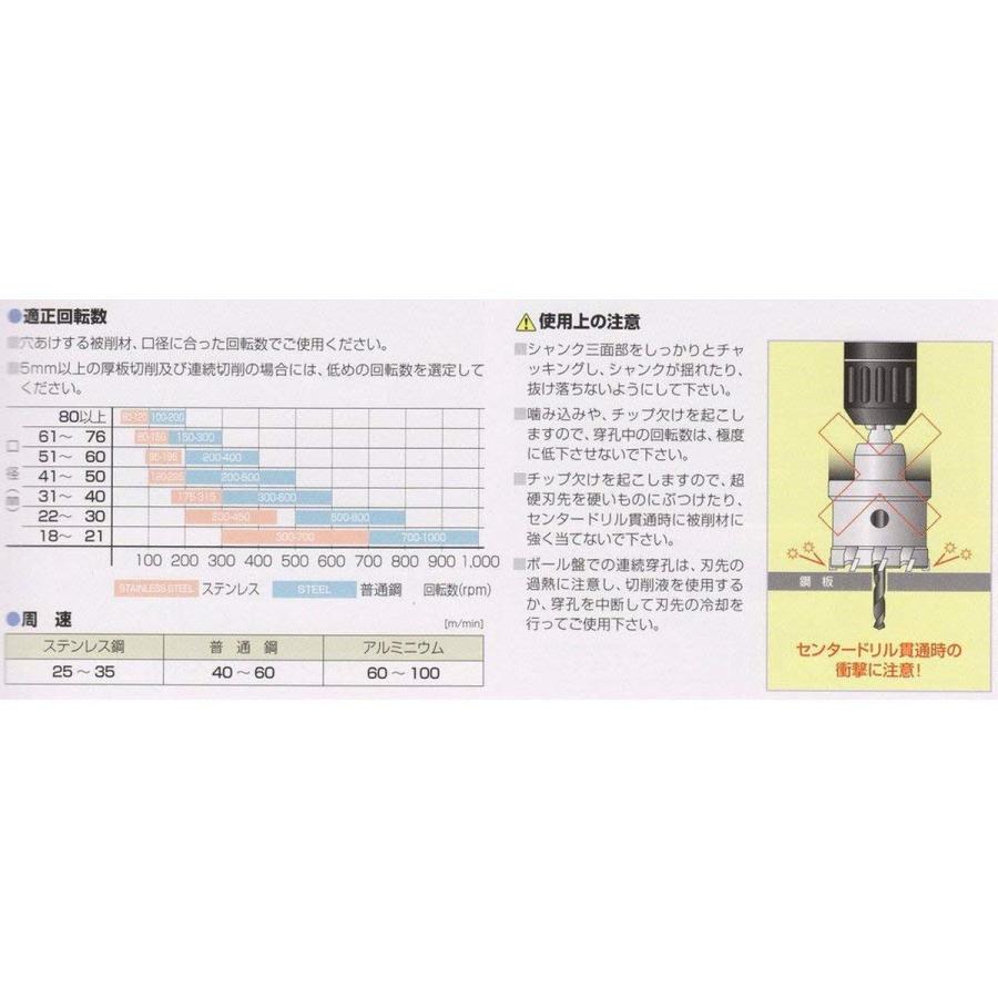 ユニカ(unika) 超硬ホールソーメタコアトリプルMCTRタイプ MCTR-27｜daiyu8｜05