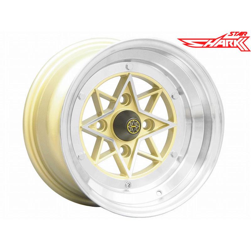 旧車 スターシャーク -13 1480 14インチ 8J 114.3-4H アルミホイール4