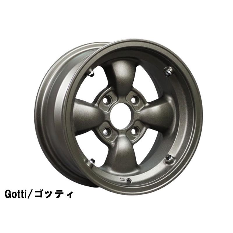 旧車 ゴッティ ±0 1470 14インチ 7.0J 114.3-4H アルミホイール4本