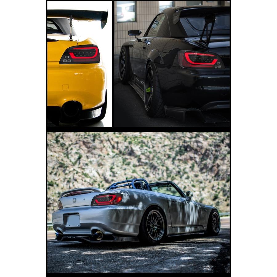 S2000 LEDテール AP1 AP2 DEPO製 ファイバーLEDテールランプ ブラック 