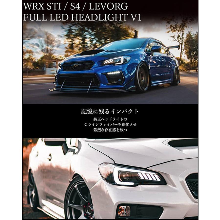 WRX STI WRX S4 レヴォーグ ヘッドライト VAB VAG VM4 VMG A型-C型 フルLEDヘッドライトV1 ブラック  アンバーリフレクター 78WORKS (U027BK :78works0103:カスタムパーツ専門店 Daizen - 通販 -  Yahoo!ショッピング