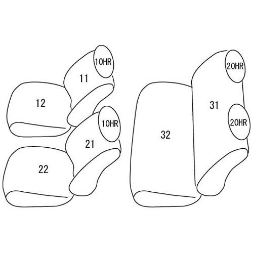 ランクル70 シートカバー GRJ76K H26/8- クラッツィオエアー Clazzio/クラッツィオ (ET-1005｜daizens-shop｜02