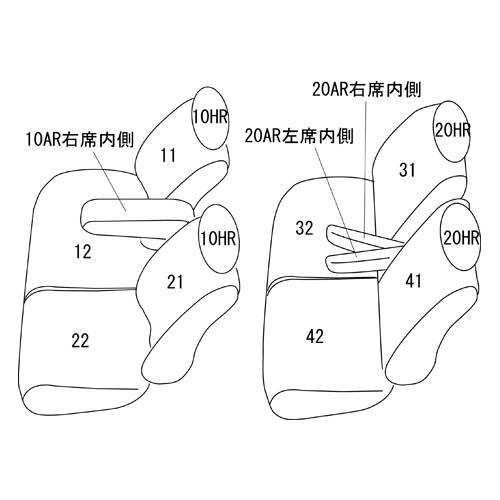 N-BOXカスタム シートカバー JF3 JF4 H29/9-R2/12 クラッツィオライン Clazzio/クラッツィオ (EH-2045｜daizens-shop｜02