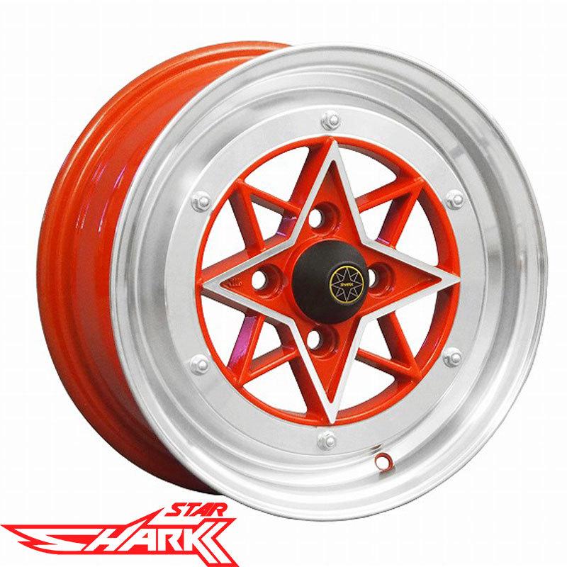 スターシャーク風 ホイール 2本 スターシャーク アルミ ホイール 2本 14×6J 38 ブラック