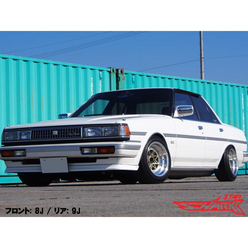 スターシャーク風 ホイール 2本 スターシャーク アルミ ホイール 2本 14×6J 38 ブラック