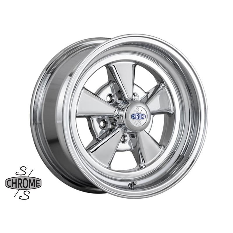 旧車 SSクローム ±0 1570 15インチ 7J 114.3-5H アルミホイール4本