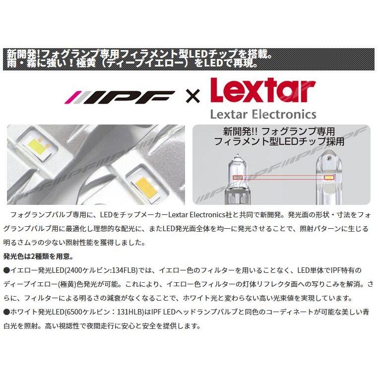 IPF LEDバルブ ヘッドライト 車検対応 LEDフォグバルブ 極黄 H3 H3c