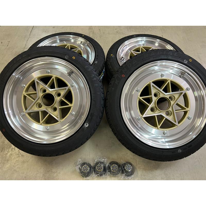 軽用 スターシャーク +38 1460 14インチ 6J 100-4H GOLD KENDA KR23 155/55R14 ホイール/タイヤ4本セット 復刻版 STAR SHARK｜daizens-shop｜04