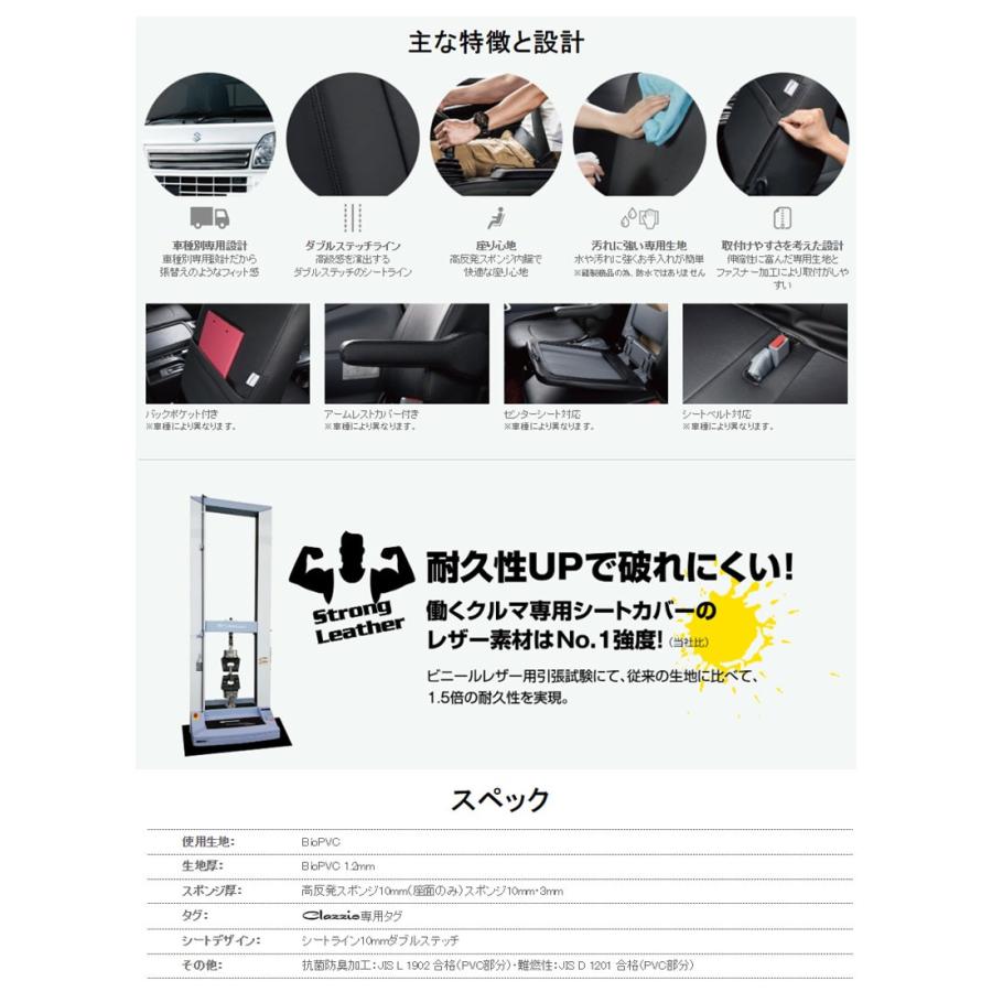 逆輸入 Clazzio クラッツィオシートカバー ストロングレザーキルト 1列目のみ キャリィ H25 13 9 H27 15 8 Da16t 定員 Www Tonna Com
