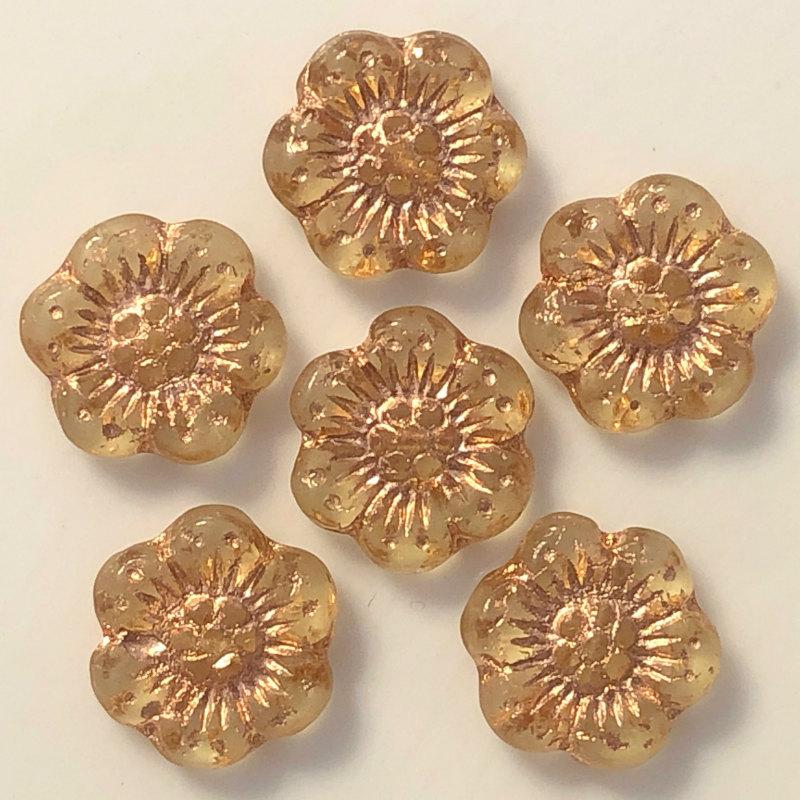 チェコ ビーズ デザイン フラワー トパーズ 約14mm 6個 フラワー アネモネ 花 ピアス イヤリング ブレスレット パーツ ハンドメイド 材料 素材 Cz An 1402 ビーズ パーツ通販デイジー ビーズ 通販 Yahoo ショッピング