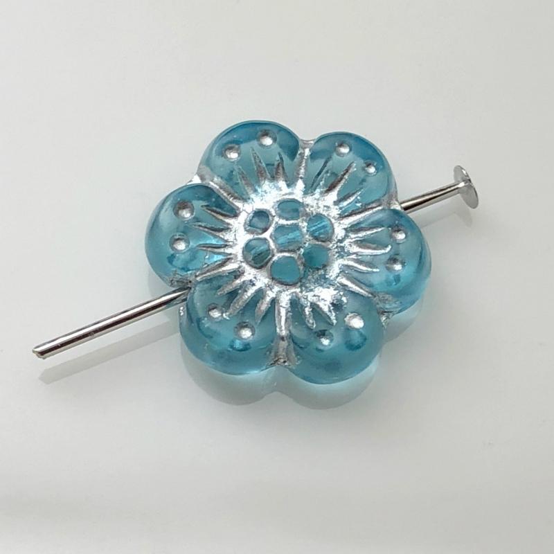 納得できる割引 チェコ ビーズ デザイン フラワー アクア 約14mm 6個 アネモネ 花 ピアス イヤリング ブレスレット パーツ ハンドメイド 材料 素材 Aynaelda Com