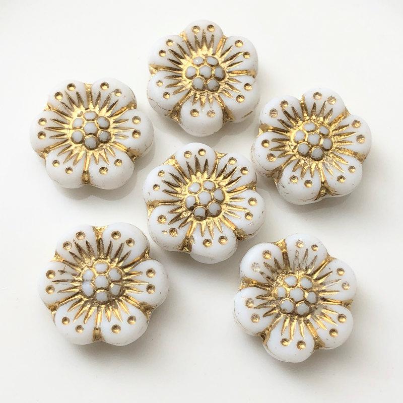 2パックセット チェコ ビーズ デザイン フラワー チョークホワイト 約14mm 6個 フラワー アネモネ 花 ピアス イヤリング ブレスレット パーツ ハンドメイ Cz An 1408 2 ビーズ パーツ通販デイジー ビーズ 通販 Yahoo ショッピング