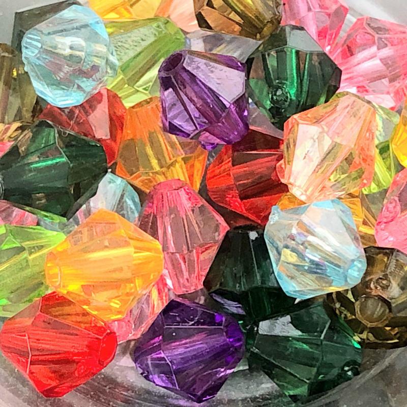 アクリル ビーズ ソロバンカット 約8mm 約5g（約33個） : ビーズ