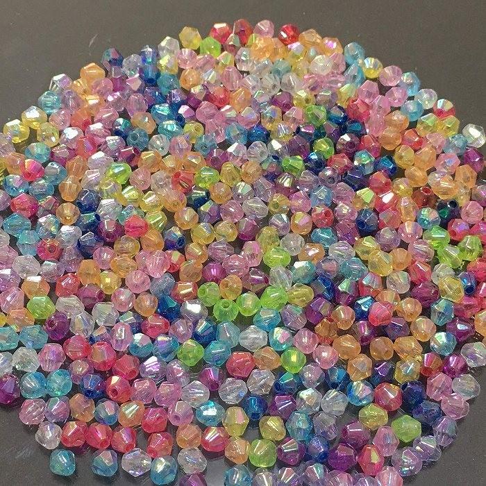 アクリル ビーズ ソロバンカット 約4mm 約9g : ビーズ&パーツ通販