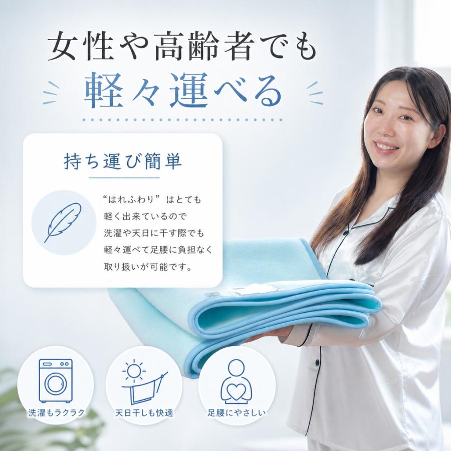 眠り製作所 除湿マットはれふわり シングル 調湿 防ダニ シート ラグ