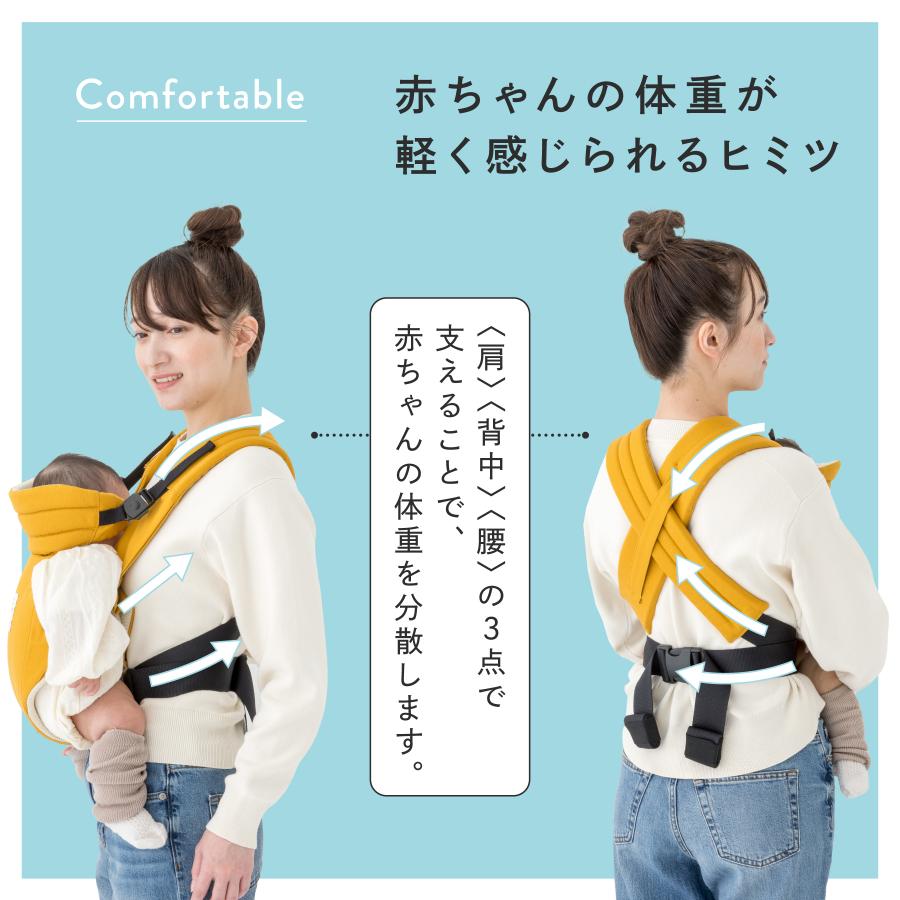 キューズベリー 抱っこ紐 改良版 ZERO 日本製 新生児 0カ月 首すわり前