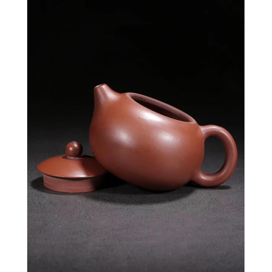 中国古玩 .西施壺.原鉱泥.宜興紫砂手彫.周桂珍紋.茶壺. 酒壺. 茶道具