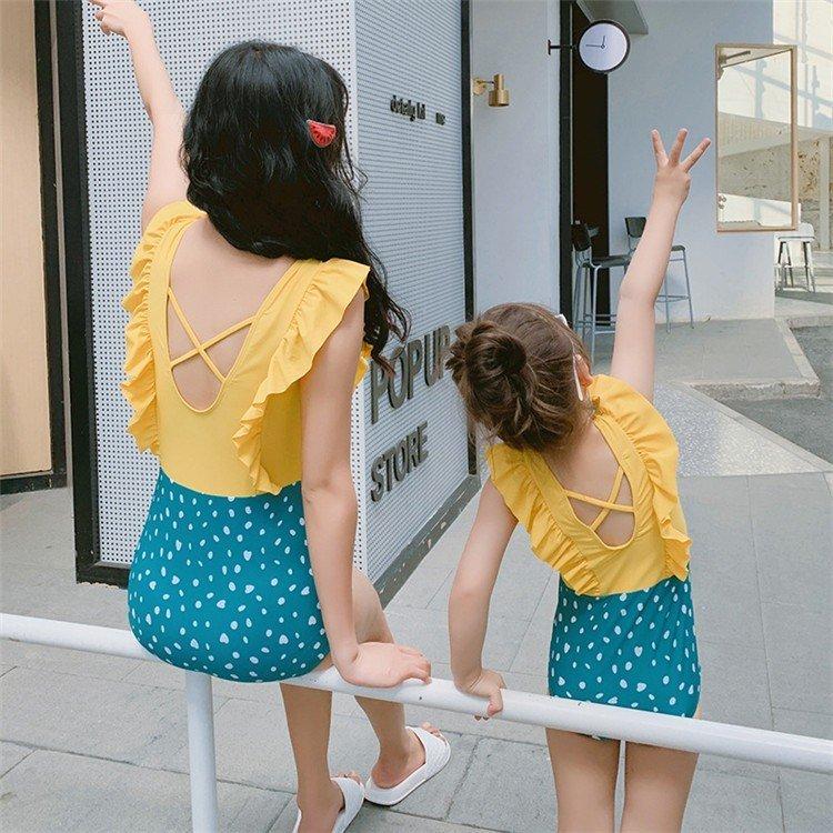 日本の職人技 おしゃれ かわいい セクシー オールインワン ドット柄 ワンピース ショートパンツ 水着 パッド付き 単品売り 可愛温泉親子服ママ水着 パンツ 水着セット サイズ Xxl Www We Job Com