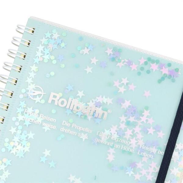 ロルバーン ポケット付メモ グリッター L ミント スパンコール 半透明