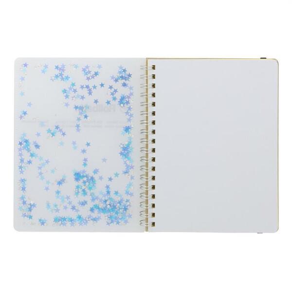 ロルバーン ポケット付メモ グリッター L ミント スパンコール 半透明