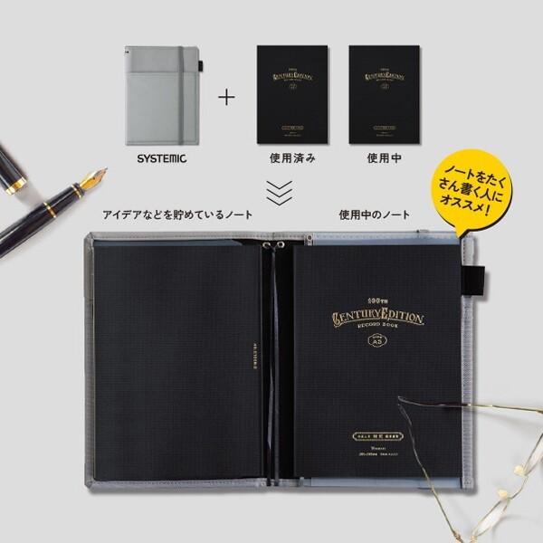 2冊収容が便利なカバーノート SYSTEMIC(システミック) 2冊収容・リング