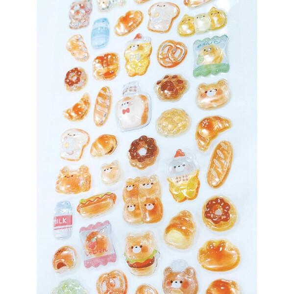 ボンボンドロップシール ほかほかボンボン パン ベーカリー 立体 ラメ