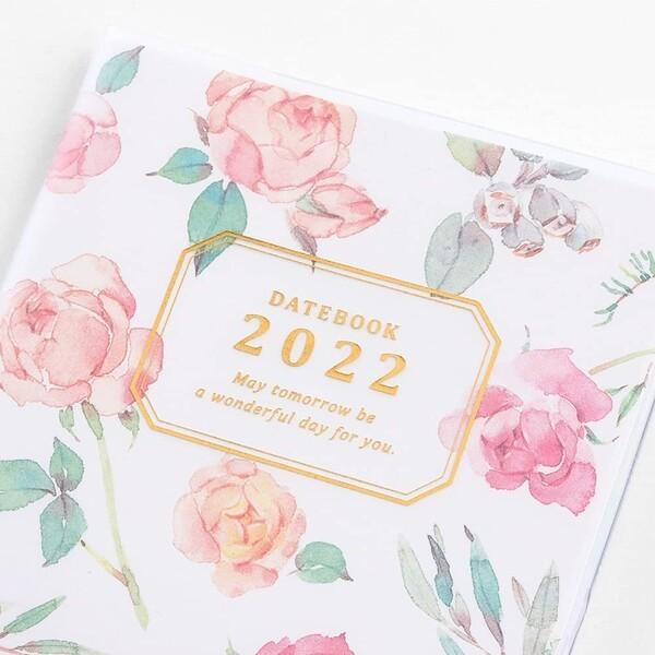 22年 ポケットダイアリー ミニ カントリータイム柄 イラスト 花 メール便対象 月間ブロック 期間限定の激安セール 手帳 21年10月始まり スケジュール 01