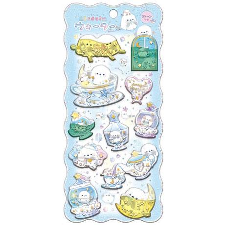 キラリンウォーターシール きらりんエナガマーチ ストーン付 金箔