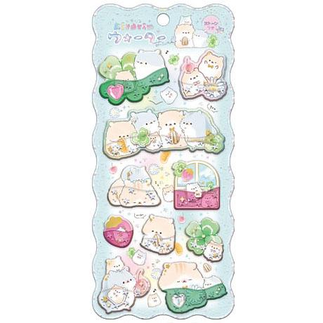 キラリンウォーターシール はむはむハムちゃん ストーン付 金箔