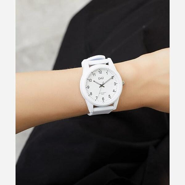 シチズン Q&Q 腕時計 アナログ 防水 ウレタンベルト VS40-006 ホワイト [01]｜daliha｜02