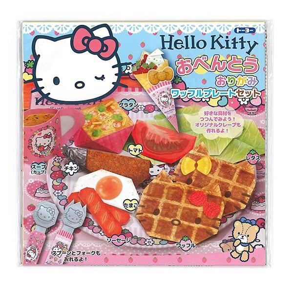 ハローキティ お弁当おりがみ 折り紙 日本製 ワッフルプレートセット 01 トーヨー メール便対象