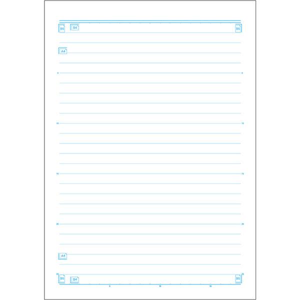 【5冊セット】 学習帳 スクールラインプラス A4 10mmヨコ罫 プリント貼付目印入 LAPP10B 小学4年/5年/6年/中学生 [02] |  | 01