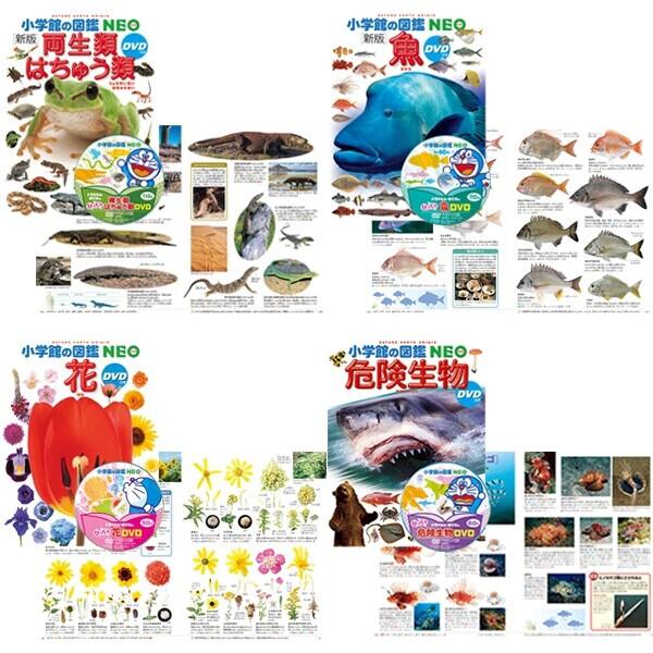 小学館の図鑑　NEO DVD14枚プラス1（人体）　ドラえもん 小学館の図鑑NEO ドラえもん DVD付 14冊セット 昆虫/動物/魚/鳥/恐竜