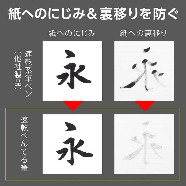 ぺんてる 速乾ぺんてる筆 筆ペン 極細 ブルー 手紙 年賀状 挨拶状 [02] 〔メール便対象〕｜daliha｜05