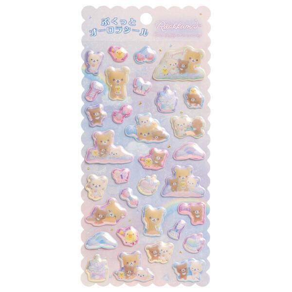 3柄セット】 リラックマ ぷくっとオーロラシール コリラックマ