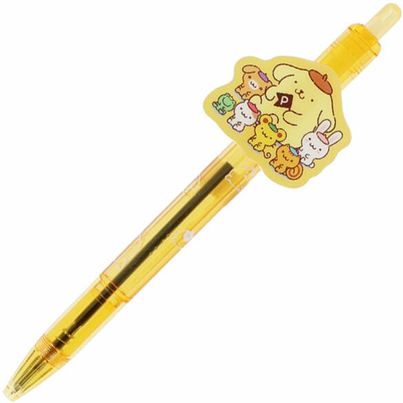 ポムポムプリン プレート付きボールペン イエロー 0.5mm 油性/黒