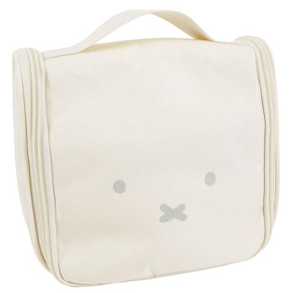 miffy ミッフィー フェイスシリーズ 吊り下げポーチ アイボリー 旅行 洗面 ガジェット ブルーナ かわいい ビーエスエス [01]