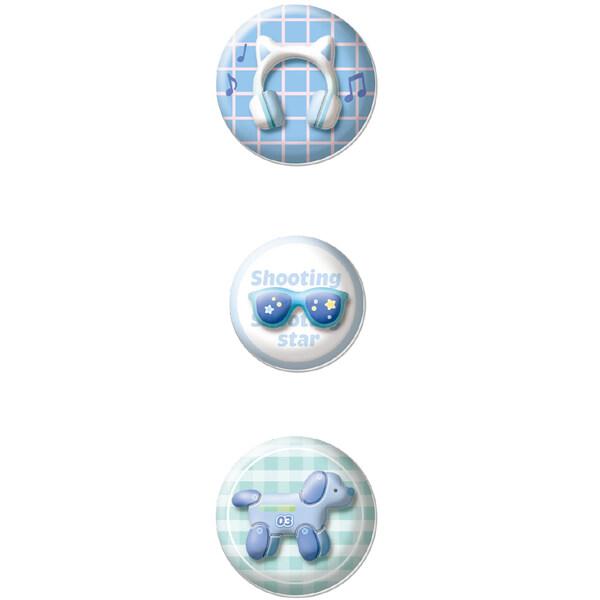 カプセル ポップ シール CAPSULE POP SEAL ほしくずぽっぷ ブルー 立体