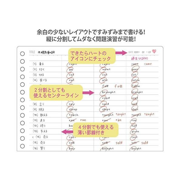 ルーズリーフ B5 みおりん Study Time 問題演習用 30枚入 26穴 勉強法