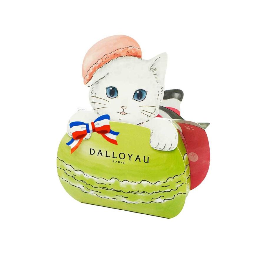 DALLOYAU（ダロワイヨ） 猫型ニャカロン グリーン 猫 スイーツ