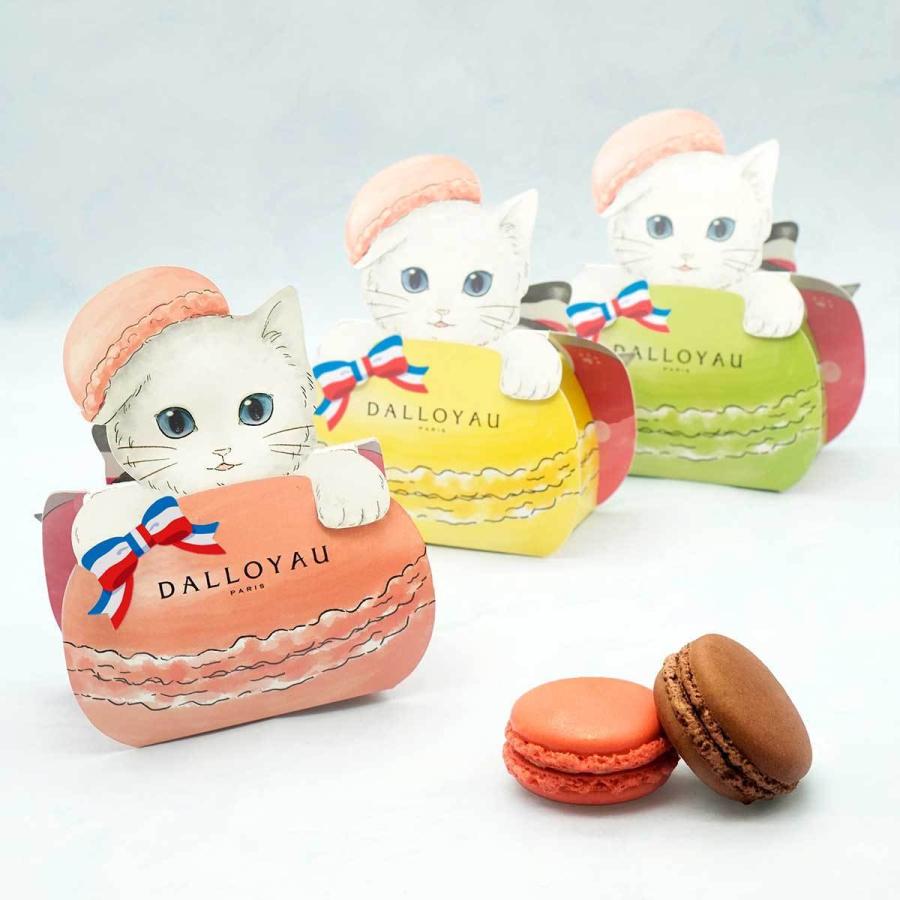 DALLOYAU（ダロワイヨ） 猫型ニャカロン グリーン 猫 スイーツ