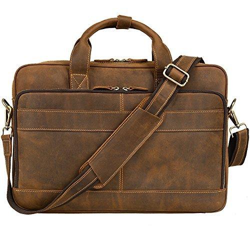 ジャック 北米版 Jackamp;Chris Men#039;s Genuine Leather Briefcase Messenger Bag Att