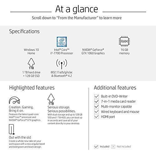 【公式】 HP Pavilion Power Gamingデスクトップ Intel Core i7-7700 NVIDIA GeForce GTX 1060　北米版 HP Pavilion Power Gami 【HOV3089719293】(108434円)