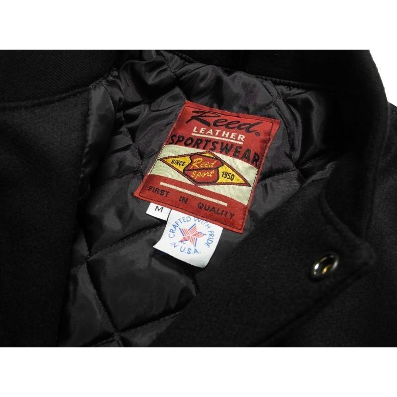 Reed Sportswear Varsity Jacket Black/Black スタジャン : 02-04034