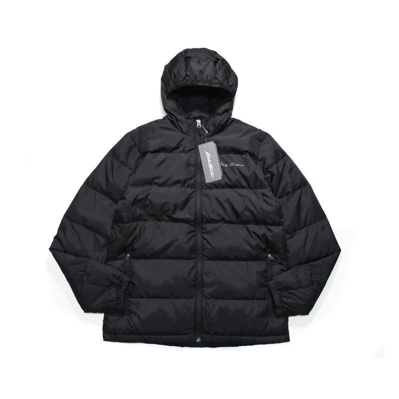Eddie Bauer Wide Channel Hooded Down Jacket Black エディバウアー 020832303