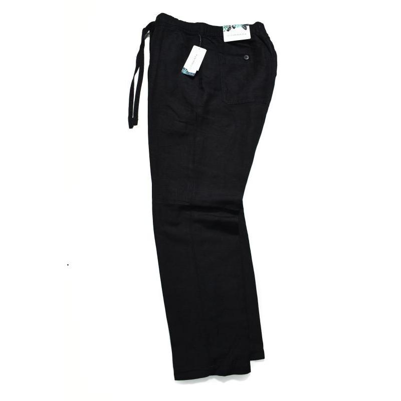 Cubavera Linen Brend Draw String Pants Black キューバベラ