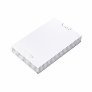 バッファロー HD-PCG2.0U3-GWA ミニステーション USB3.1(Gen1)/USB3.0 ポータブルHDD 2TB ホワイトパソコン: