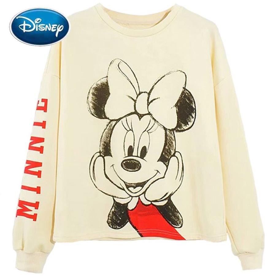 New限定品 ディズニー スウェット シャツ ファッション ミニーマウス プリント Oネック プルオーバー レター 長袖 かわいい 女性 トップス パーカー レデ おしゃれ人気 Skylanceronline Com